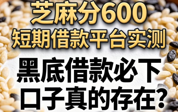 芝麻分600短期借款平台实测,黑户借款必下口子真的存在吗