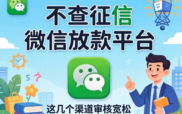 揭秘不查征信微信放款的平台，这几个渠道审核宽松
