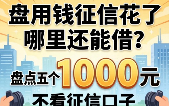 急用钱征信花了哪里还能借？盘点五个1000元不看征信的口子