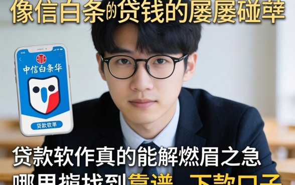 急需用钱却屡屡碰壁?像中信白条的贷款软件真的能解燃眉之急吗?哪里能找到靠谱的下款口子?