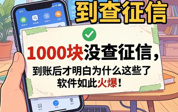 我借了1000块没查征信，到账后才明白为什么这些软件如此火爆
