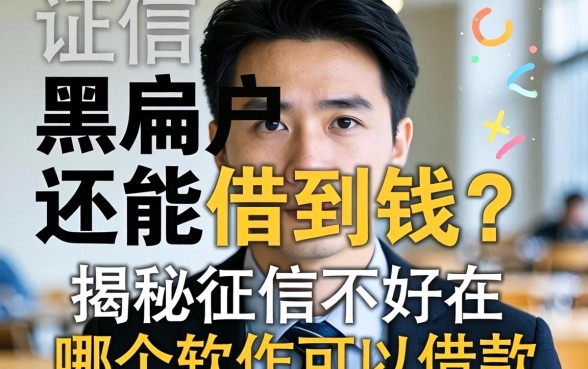 征信黑户还能借到钱吗？揭秘征信不好在哪个软件可以借款
