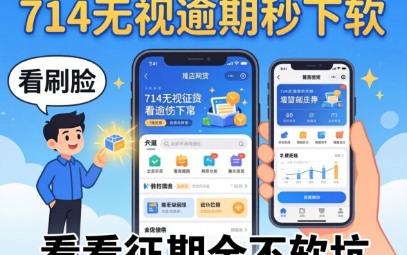 我试了所谓的网贷不看征信不刷脸，发现714无视逾期秒下的软件背后全是坑