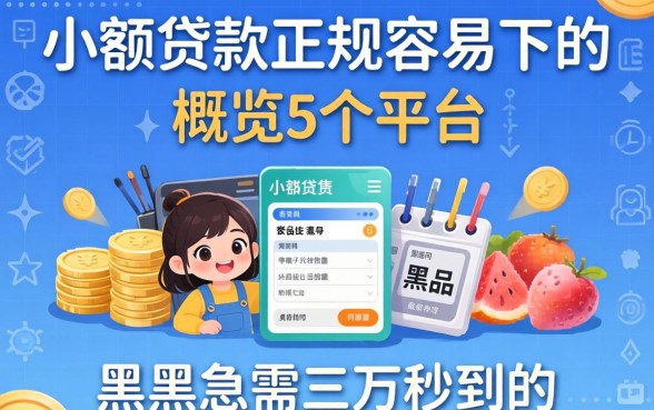 小额贷款正规容易下的，概览5个黑户急需三万秒到的的平台