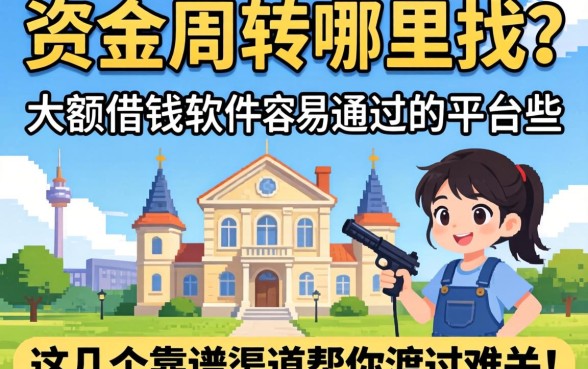急需资金周转哪里找？大额借钱软件容易通过的平台有哪些？这几个靠谱渠道帮你渡过难关！