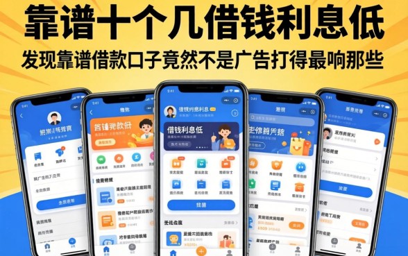 我试了十几个借钱利息低的软件，发现靠谱的借款口子竟然不是广告打得最响的那些