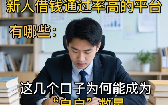 急需用钱却四处碰壁？新人借钱通过率高的平台有哪些？这几个口子为何能成为“白户”救星？