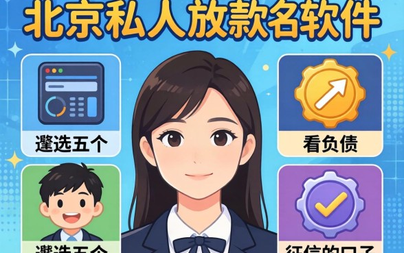 北京纯私人放款的软件，遴选五个不看负债和征信的口子