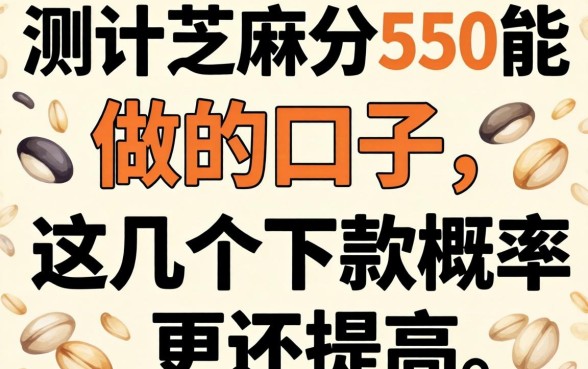 实测芝麻分550能做的口子,这几个下款概率还挺高