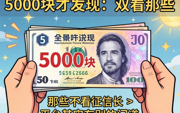 我借了5000块才发现,那些不看征信的平台其实有别的门道