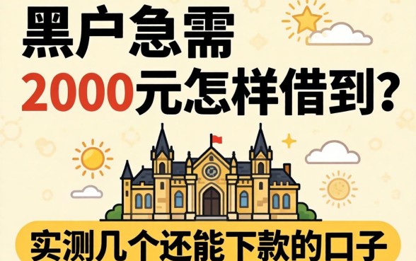黑户急需2000元怎样借到？实测几个还能下款的口子
