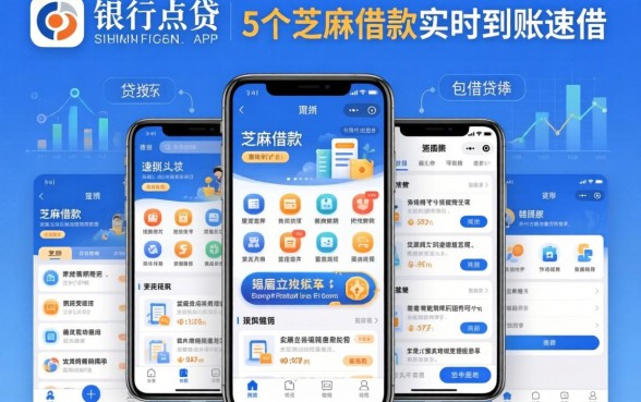 类似浦银点贷app一样的贷款平台，详细阐述5个芝麻借款实时到账速借软件
