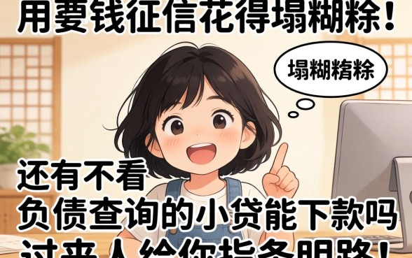 急用钱征信花得一塌糊涂，还有不看负债查询的小贷能下款吗？过来人给你指条明路！