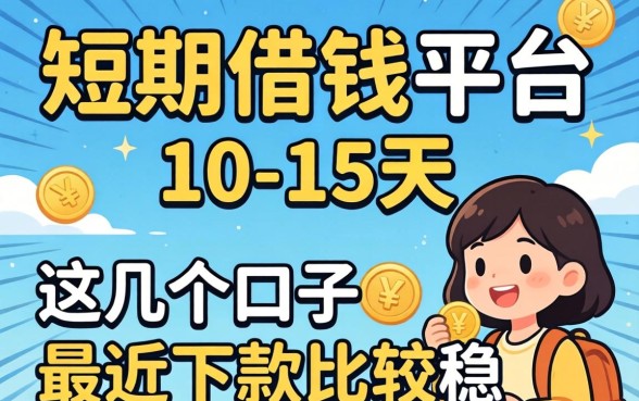 短期借钱平台10至15天,这几个口子最近下款比较稳
