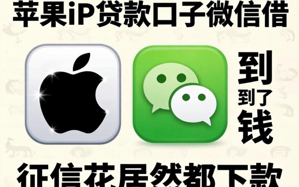 我用苹果id贷款口子微信借到了钱，征信花居然都下款