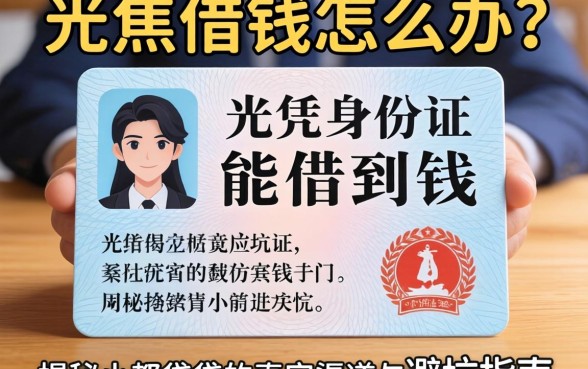 急需用钱怎么办?光凭身份证能借到钱吗?揭秘小额借贷的真实渠道与避坑指南