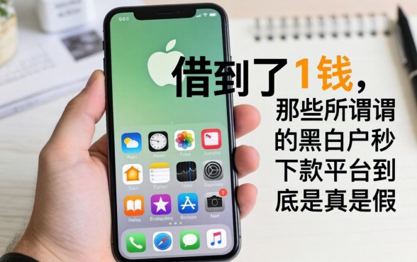 我用苹果手机借到了钱，那些所谓的黑白户秒下款平台到底是真是假