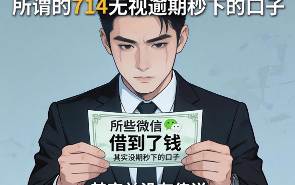 我在微信上借到了钱,那些所谓的714无视逾期秒下的口子,其实并没有传说中那么可怕