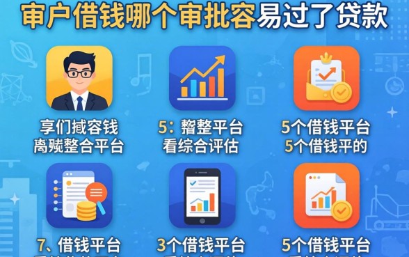 黑户借钱哪个审批容易过的贷款,整合5个借钱平台不看综合评估的平台