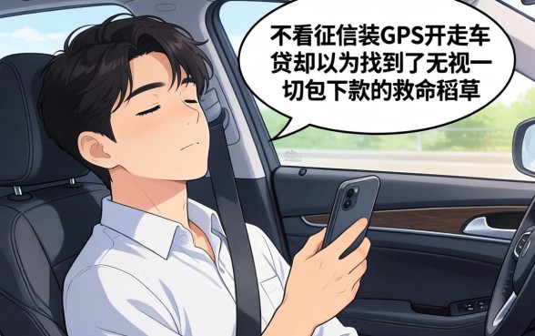 我试了那种不看征信装gps开走的车贷,以为找到了无视一切包下款的救命稻草,结果却让我彻夜难眠