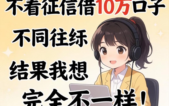 我试过那些不看征信借10万的口子，结果和我想的完全不一样