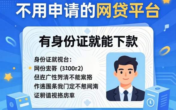 揭秘几款不用申请的网贷平台,有身份证就能下款