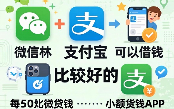 微信支付宝可以借钱的，归纳五个比较好的小额贷款app