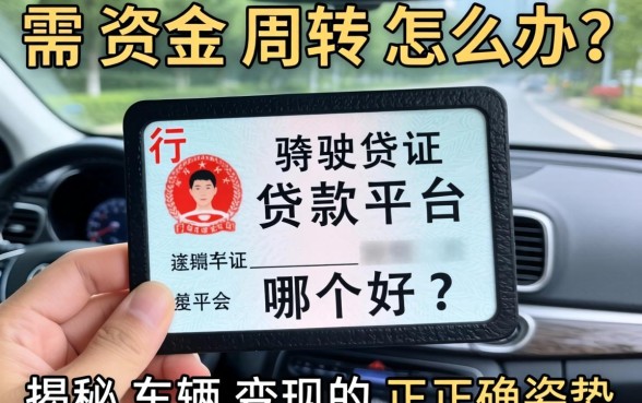 急需资金周转怎么办?行驶证贷款平台哪个好?揭秘车辆变现的正确姿势