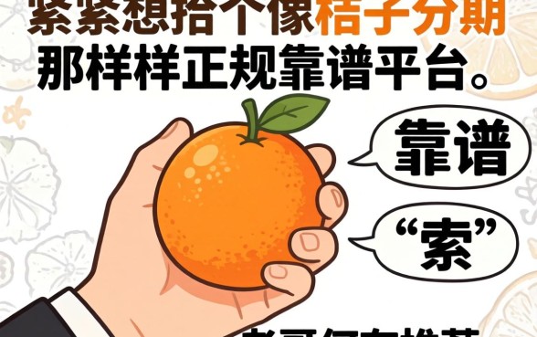 手头紧想找个像桔子分期那样正规靠谱的平台,老哥们有推荐吗?