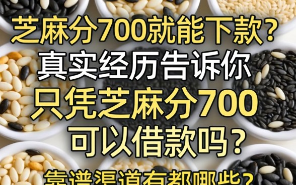 芝麻分700就能下款?真实经历告诉你,只凭芝麻分700可以借款吗?靠谱渠道有哪些?