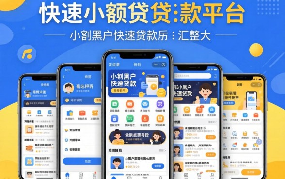 无需审核快速小额贷款的平台，汇整五个手机小额黑户快速贷款app