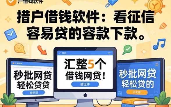 黑户2026借钱软件不看征信的容易下款的，汇整5个秒批网贷轻松贷的平台