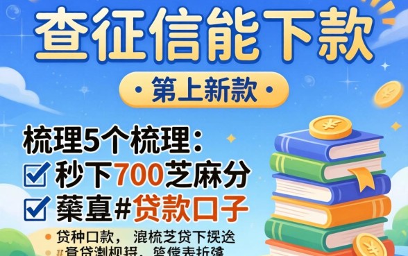 最近不查征信能下款的,梳理5个秒下700芝麻分贷款口子