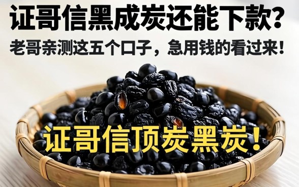 征信黑成炭还能下款?老哥亲测这五个口子,急用钱的看过来!