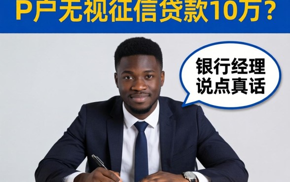 黑户2026无视征信贷款10万？银行经理说点真话