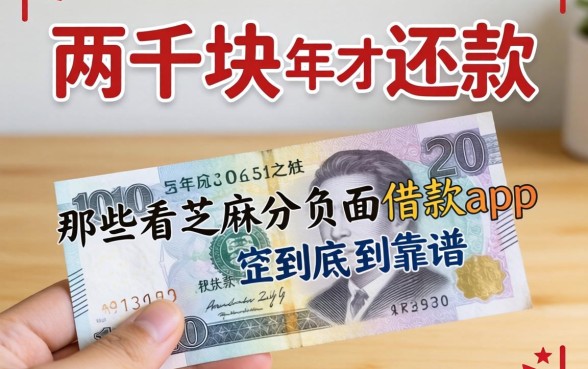我借了两千块却要在2026年才还款，那些看芝麻分负面的借款app到底靠不靠谱