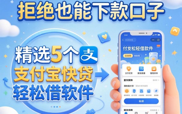 多次被拒也能下款的口子，精选5个支付宝快贷轻松借软件