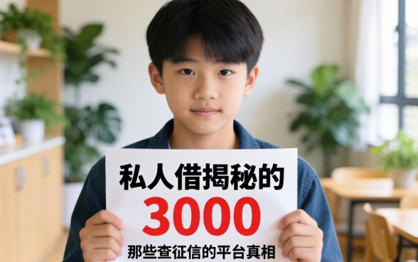 我16岁私人借3000的经历,揭秘那些不查征信的平台真相