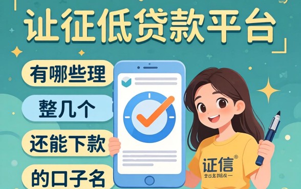 征信低贷款平台有哪些?整理了几个还能下款的口子