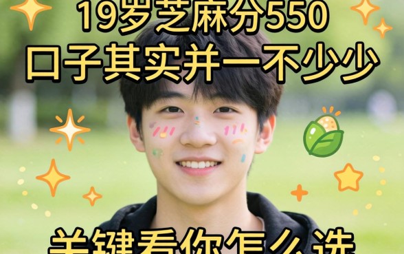 我试了一圈发现，19岁芝麻分550的口子其实并不少，关键看你怎么选