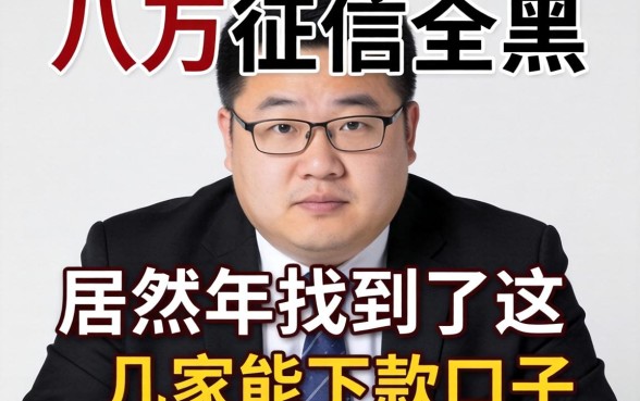 我负债八万征信全黑，居然在2026年找到了这几家能下款的口子