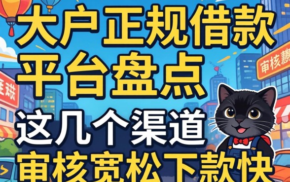 黑户正规借款平台盘点：这几个渠道审核宽松下款快
