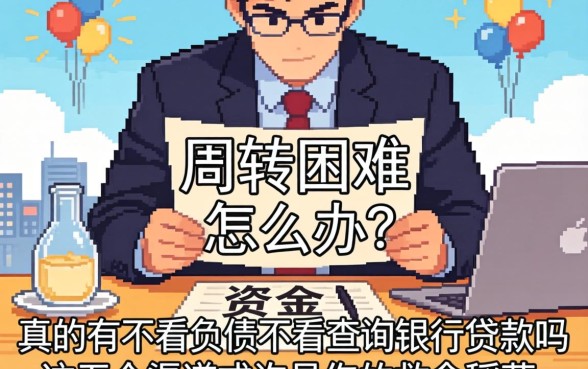 资金周转困难怎么办？真的有不看负债不看查询银行贷款吗？这五个渠道或许是你的救命稻草