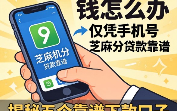 急需用钱怎么办？仅凭手机号和芝麻分贷款靠谱吗？揭秘五个靠谱下款口子