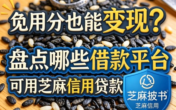 芝麻分也能变现？盘点哪些借款平台可以用芝麻信用贷款