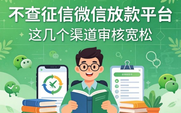 揭秘不查征信微信放款的平台，这几个渠道审核宽松