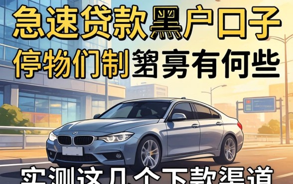 揭秘急速贷款的黑户口子有哪些，实测这几个下款渠道