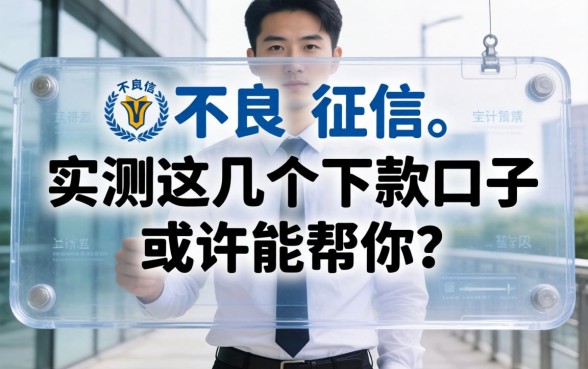 怎么消不良征信？实测这几个下款口子或许能帮你