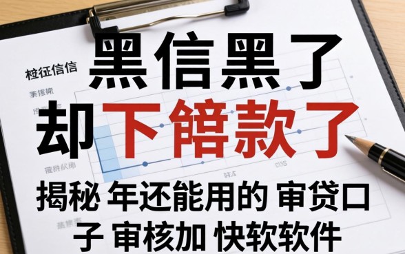 我征信黑了却下款了，揭秘2026年还能用的审贷口子审核加快软件