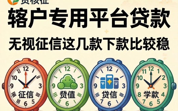 黑户专用平台贷款：无视征信这几款下款比较稳